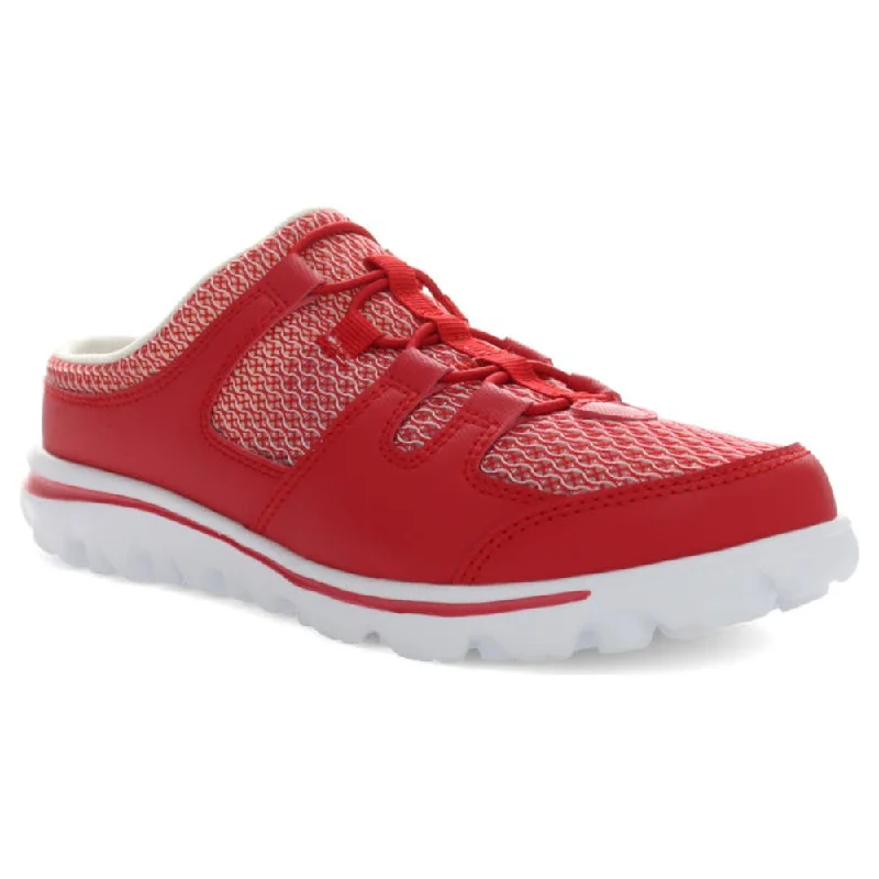 Propet TravelActiv Slide Red Clog (Women's) Performance Running Sneaker Look  