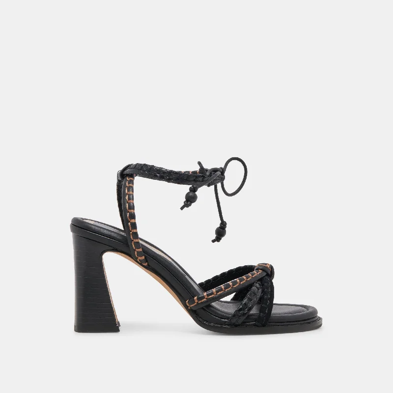GAZELE HEELS BLACK MULTI LEATHER Skateboarding Sneaker Style  