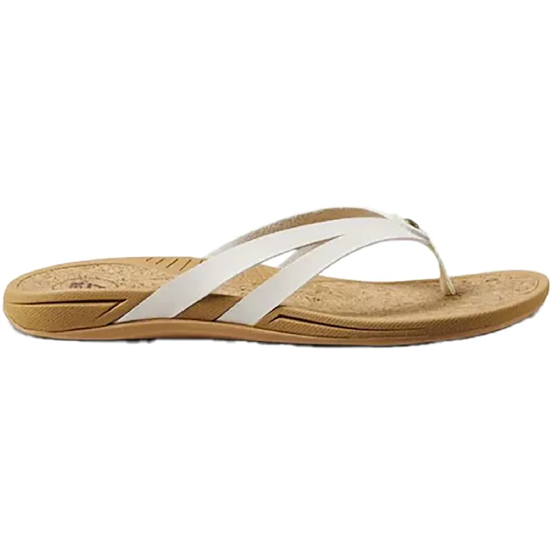 Women's Reef Pacific Joy Whisper White Synthetic Artisan - Crafted Loafer Style  