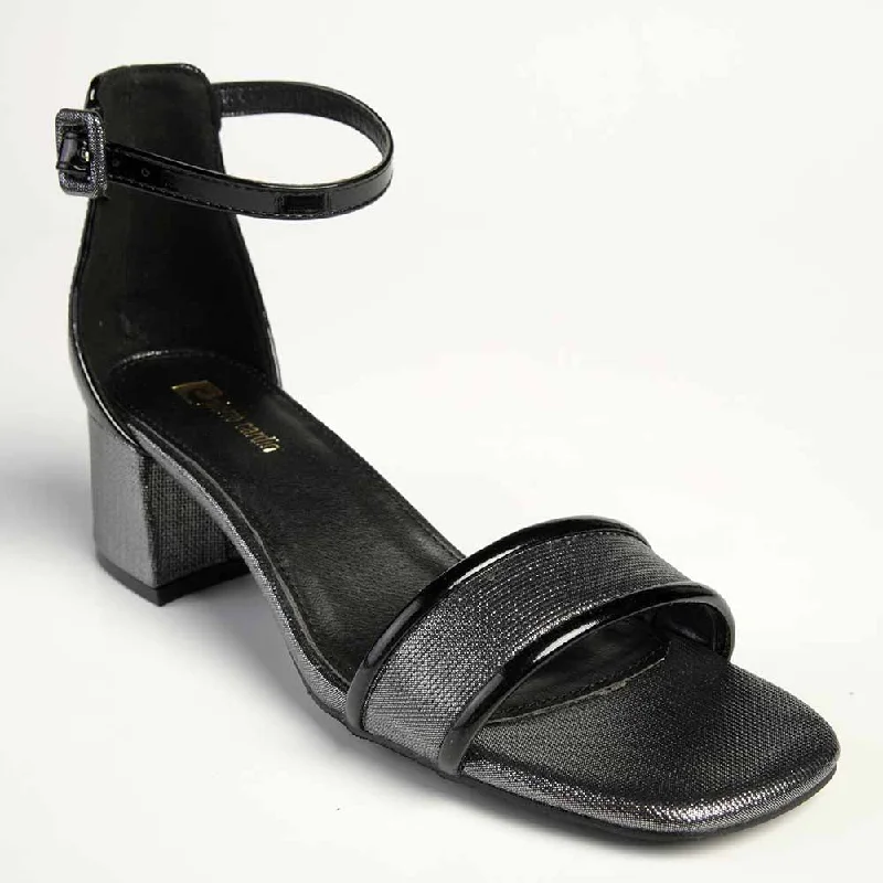 Pierre Cardin Skye Block Heel - Black Striped Shoe Style  