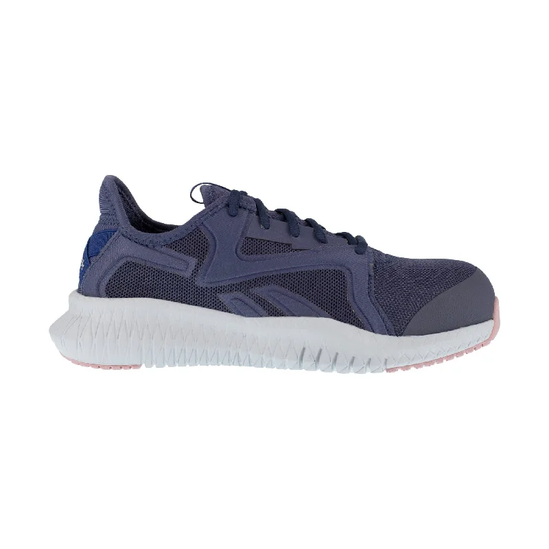 Reebok Work Women's Flexagon 3.0 Athletic Composite Toe Work Shoes - Blue/Pink Ivy League - Inspired Derby Look Reebok Work Women's Flexagon 3.0 Athletic Composite Toe Work Shoes - Blue/Pink Ivy League - Inspired Derby Look