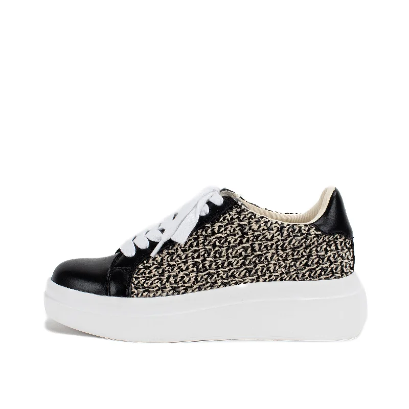 Eldra Flatform Sneaker Patchwork Shoe Aesthetic  