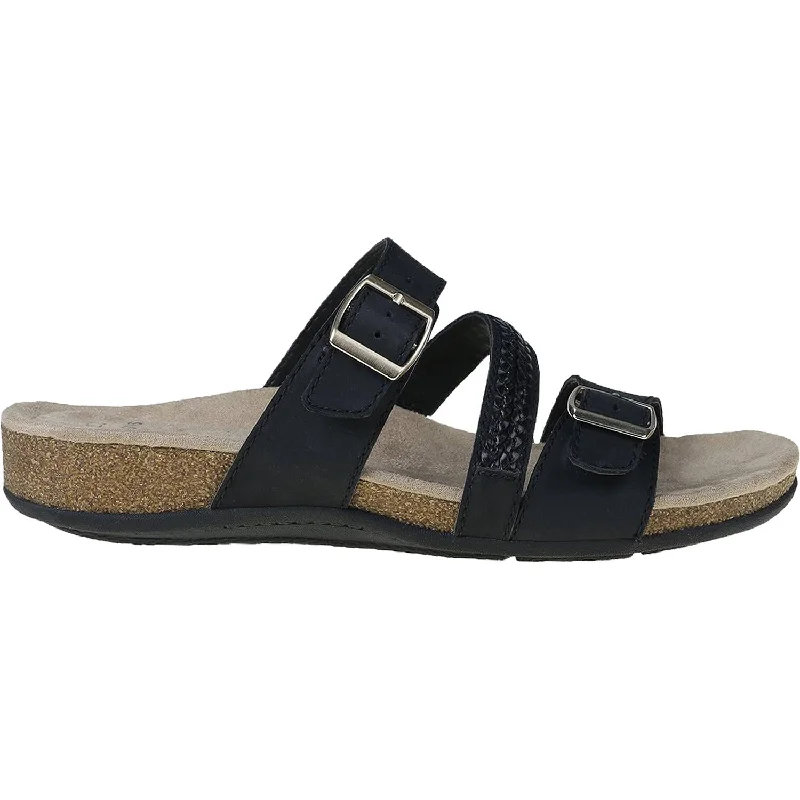 Women's Earth Baylen Black Leather Elastic - Sided Chelsea Look  