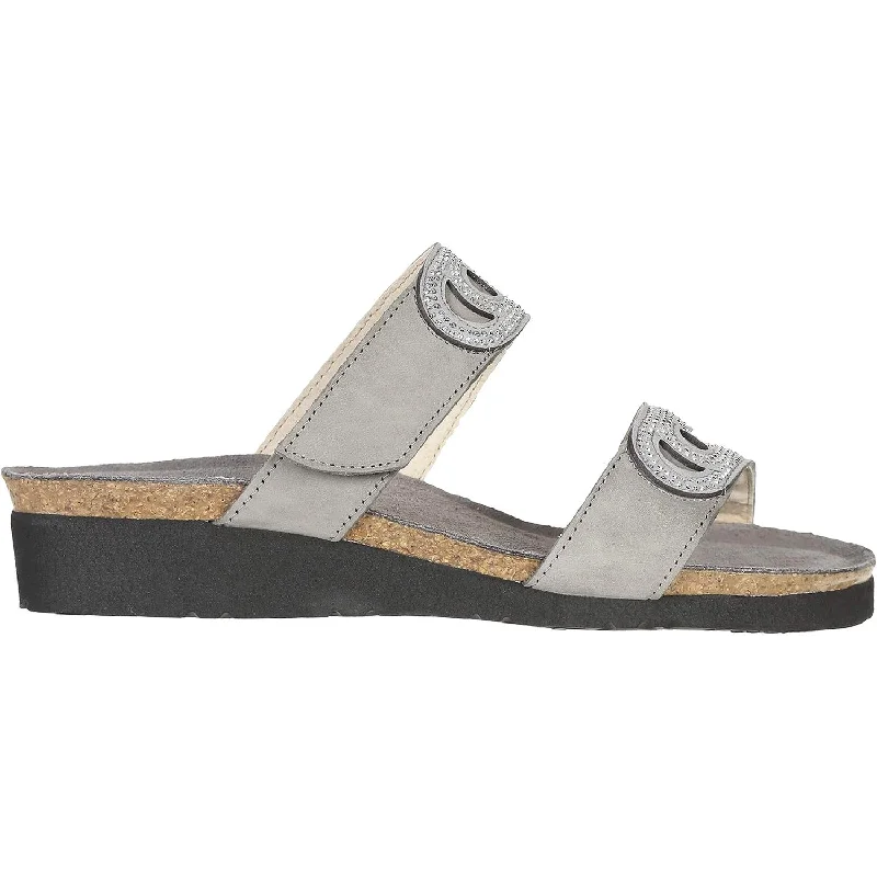 Women's Naot Ainsley Light Grey Nubuck Minimalist Sneaker Style  