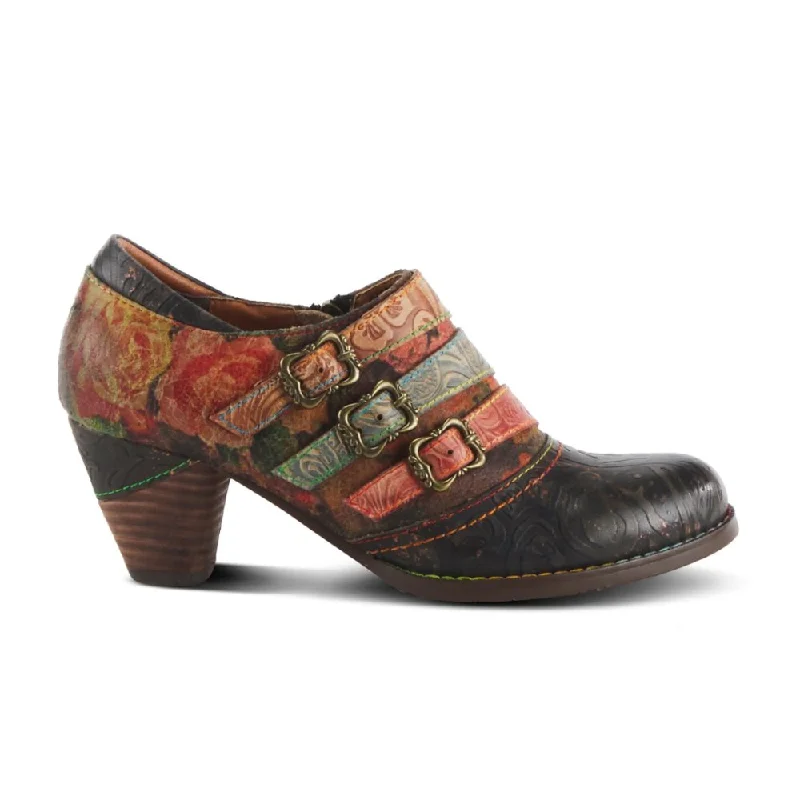 L'Artiste By Spring Step Women's Graphic - Black Multi Memory - Foam Slipper Look  
