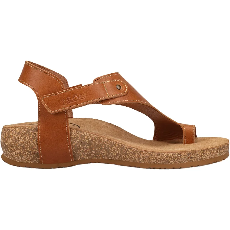 Women's Taos Fame Tan Leather Memory - Foam Slipper Look  