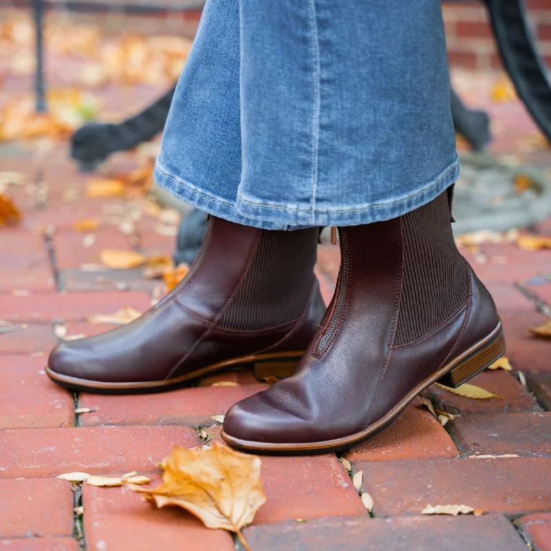 Naot - Bora - Black & Wine Camouflage Print Boot Style  