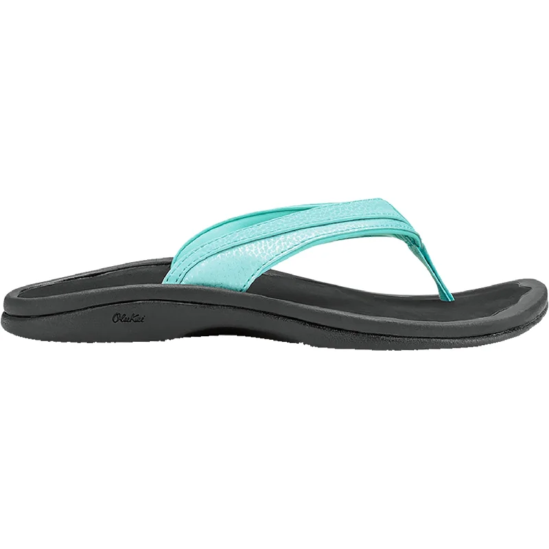 Women's OluKai Ohana Sea Glass/Black Synthetic Neon - Accent Sneaker Look  
