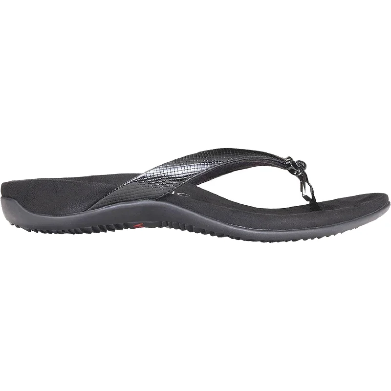 Women's Vionic Bella II Black Lizard Synthetic Sustainable Shoe Design  
