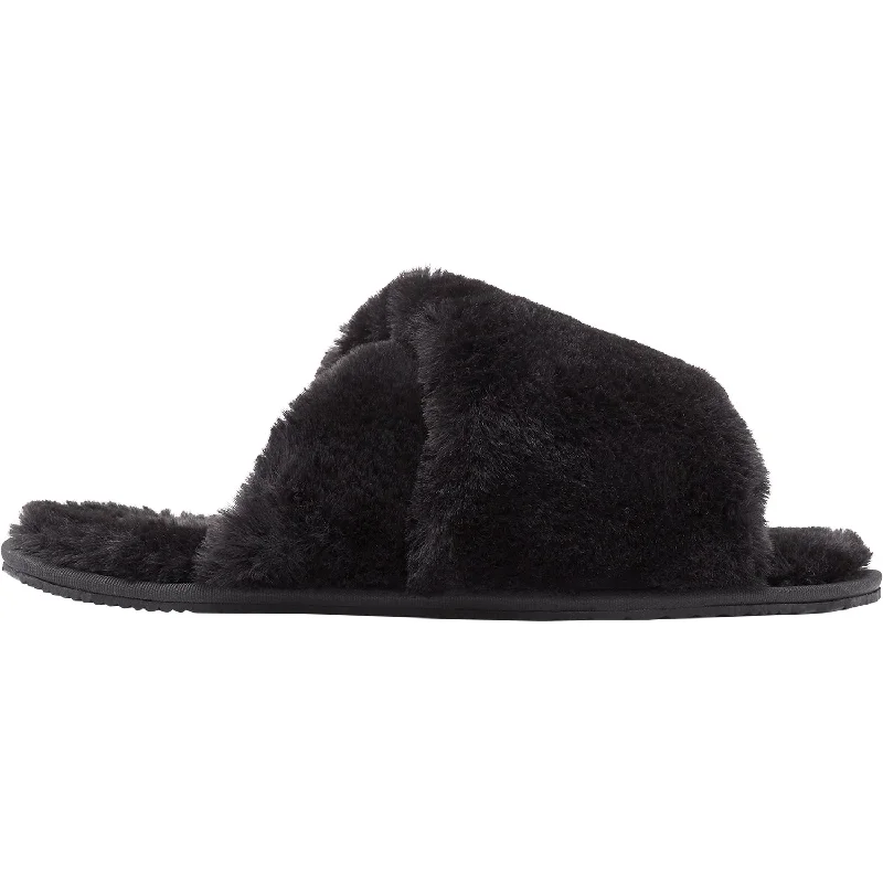 Women's Sorel Go Mail Run Black Faux Fur Suede Desert Boot 