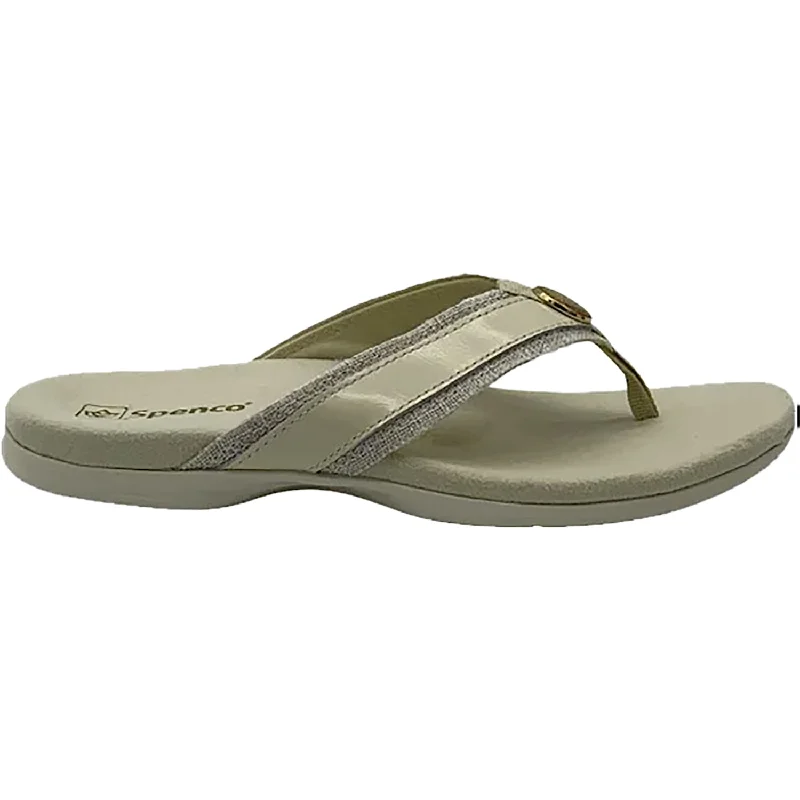 Women's Spenco Sutton Flip Birch Leather Buckle -