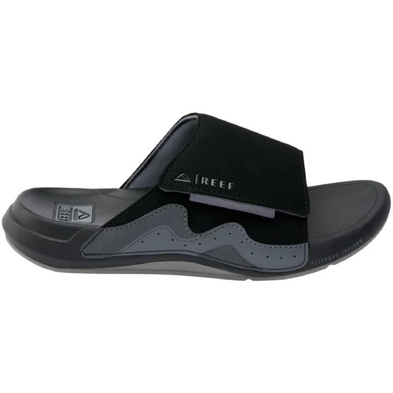 Women's REEF Cruiser Slide Black/Grey Synthetic Hip - Hop Sneaker Style  