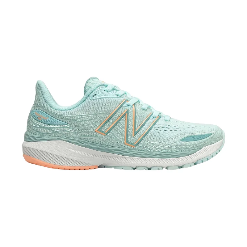 New Balance Women's Fresh Foam X 860v12 Running Shoes - Blue/Light Mango - ONLINE STORE CREDIT/EXCHANGE ONLY Sustainable Shoe Design  