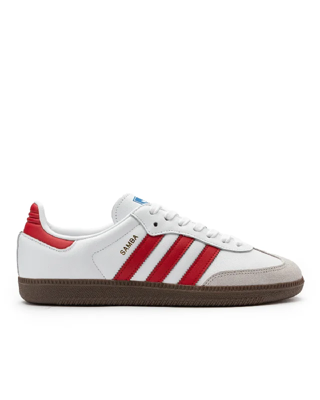 Samba OG White Scarlet Casual Loafer Style          