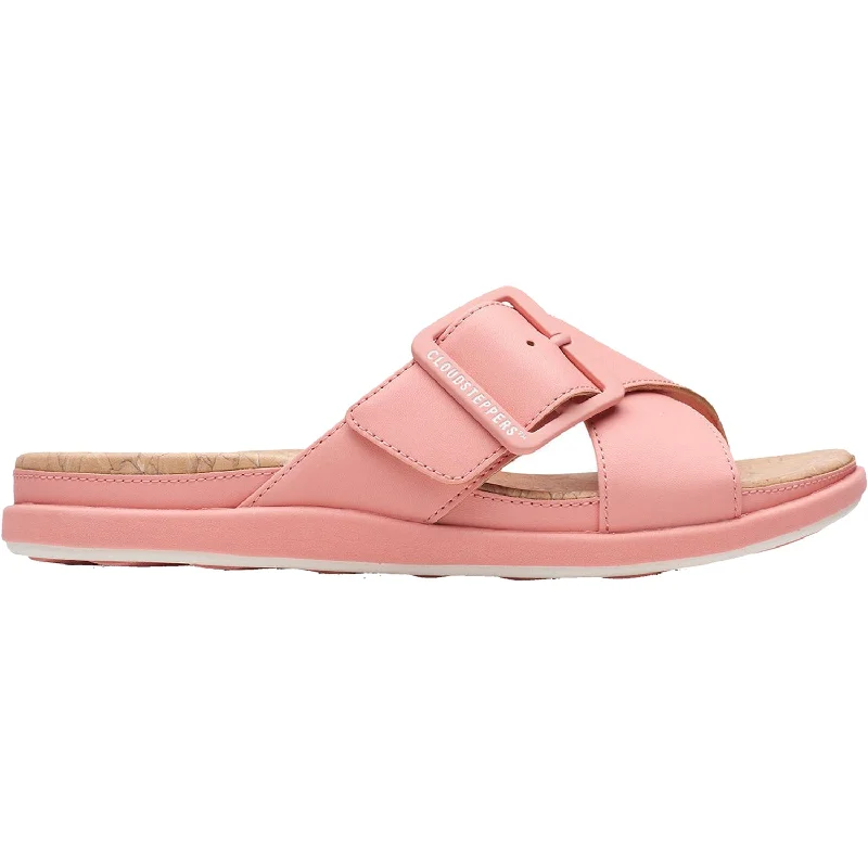Women's Clarks Cloudsteppers Step June Shell Coral Synthetic Tassel Driving Shoe Look Women's Clarks Cloudsteppers Step June Shell Coral Synthetic Tassel Driving Shoe Look