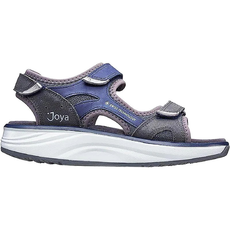Women's Joya Komodo Grey/Blue Nubuck/Suede Checkered Shoe Pattern Look  
