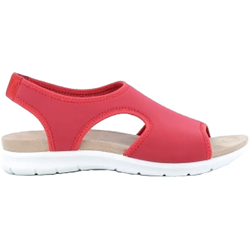 Women's IMAC Elma Red Fabric Business Monk Strap Style  