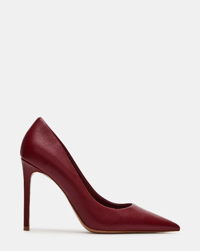 THRIVE WINE LEATHER Rubber - Sole Plimsoll Look  