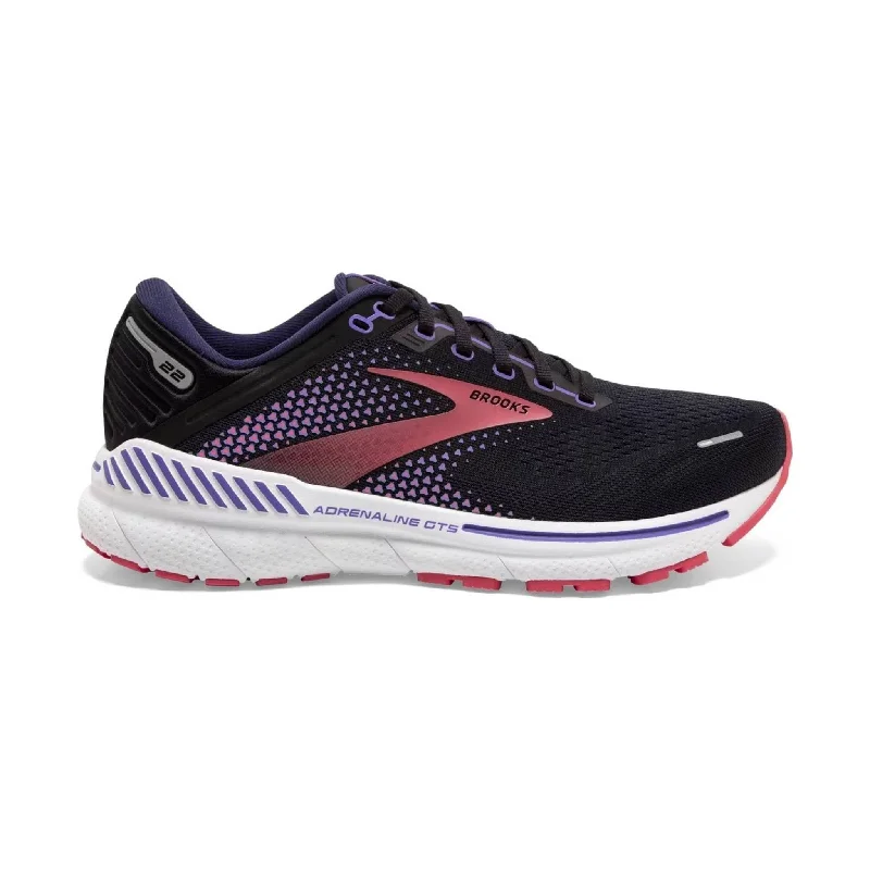 Brooks Women's Adrenaline GTS 22 Road Running Shoes - Black/Purple/Coral Smart - Shoe Functionality Style Brooks Women's Adrenaline GTS 22 Road Running Shoes - Black/Purple/Coral Smart - Shoe Functionality Style