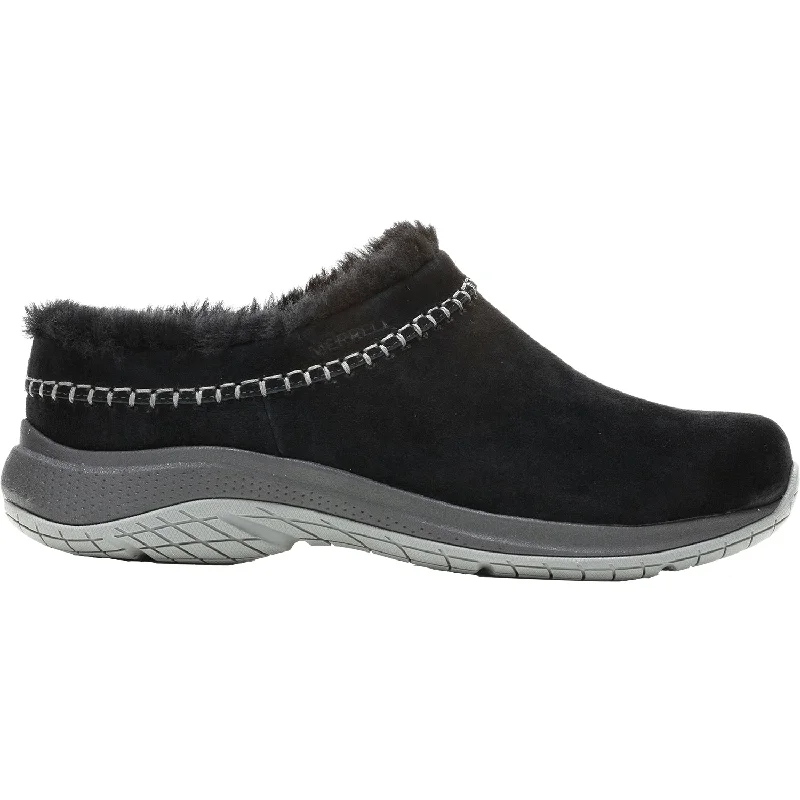 Women's Merrell Encore Ice 5 Black Suede Combat - Inspired Military Boot Look  