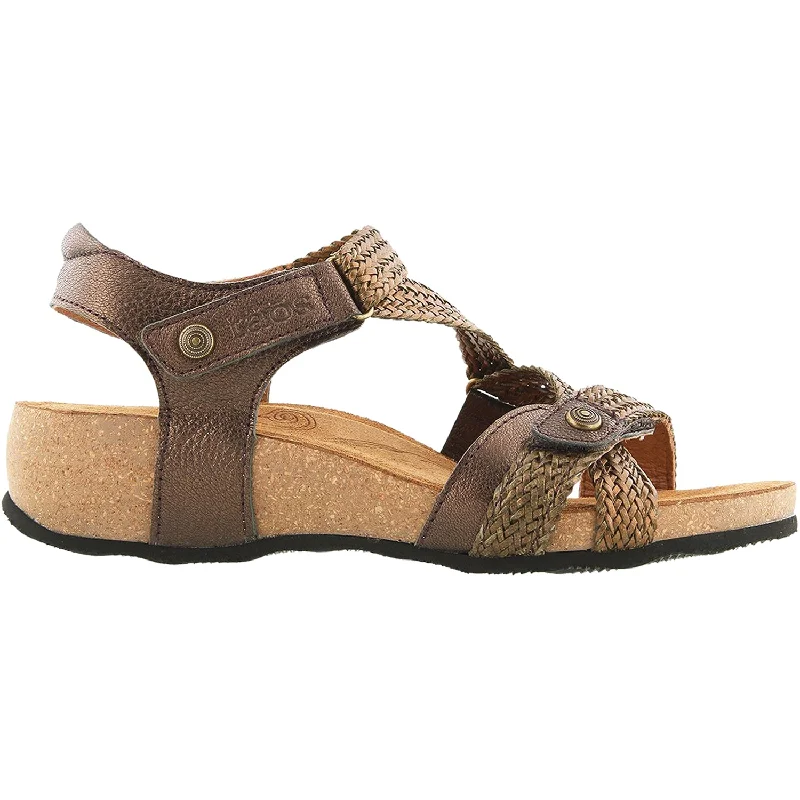 Women's Taos Trulie Bronze Leather Blue Coast Loafer Aesthetic 