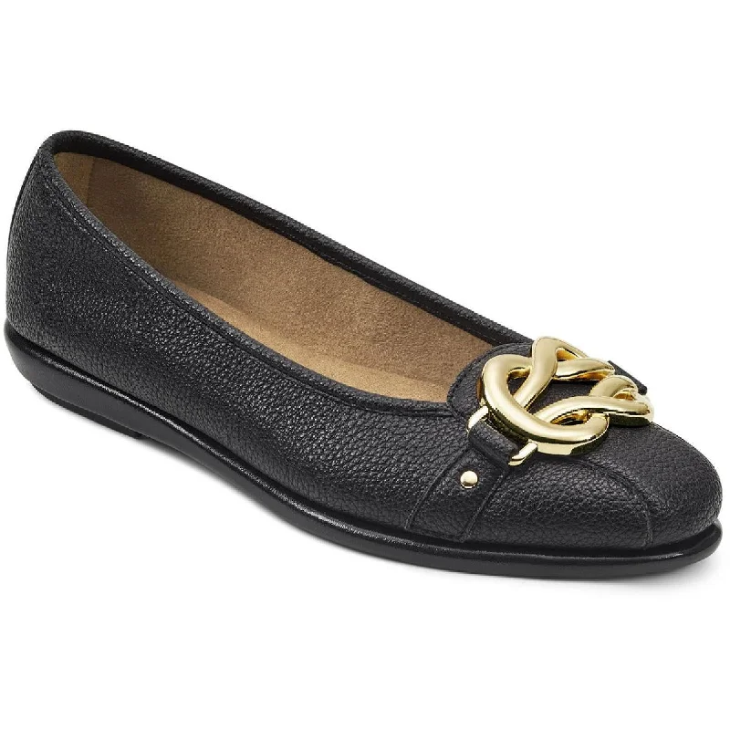 Aerosoles Womens Big Bet Leather Slip On Moccasins Strap - Up Sandal Resort Style  