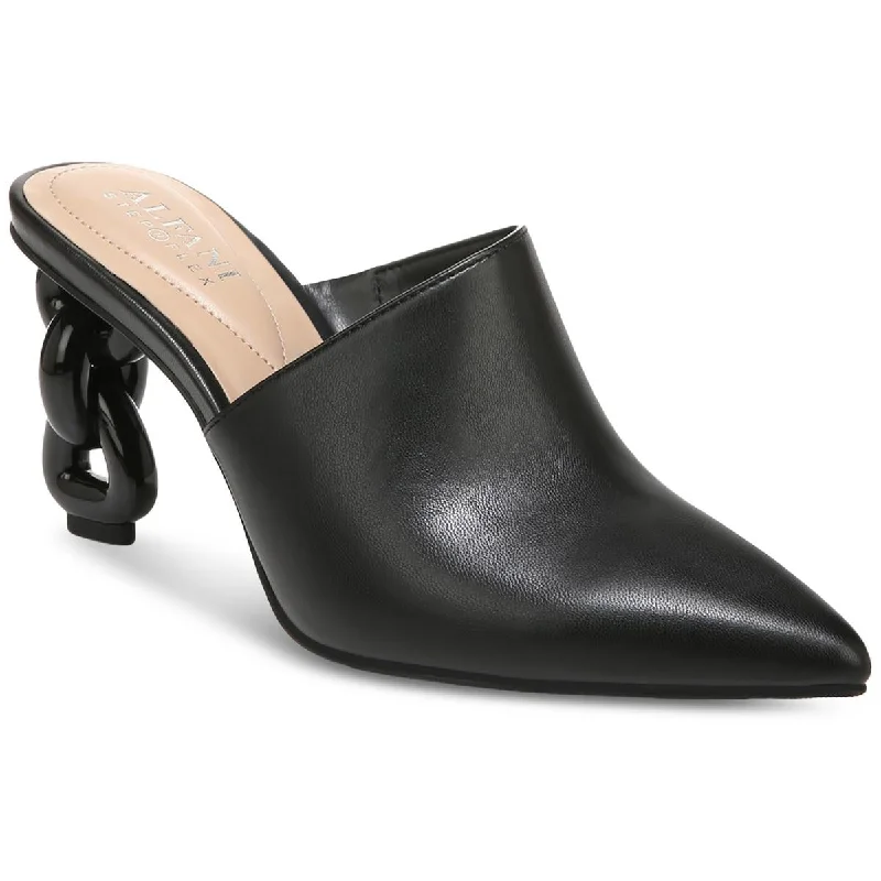 Alfani Womens JULLYP Pointed toe Chain heel Pumps Metallic Trim Shoe Design  