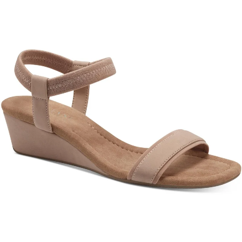 Alfani Womens Valli Cushioned Footbed Wedge Sandals Hip - Hop Sneaker Style  