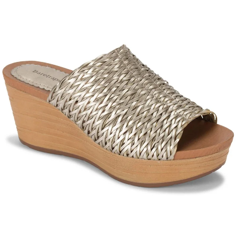 Baretraps Womens Macauley Woven Slip On Wedge Sandals Chunky Platform Sneaker Style  