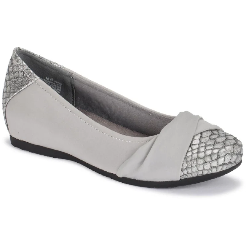 Baretraps Womens Misty Faux Leather Flats Single - Buckle Monk Look  