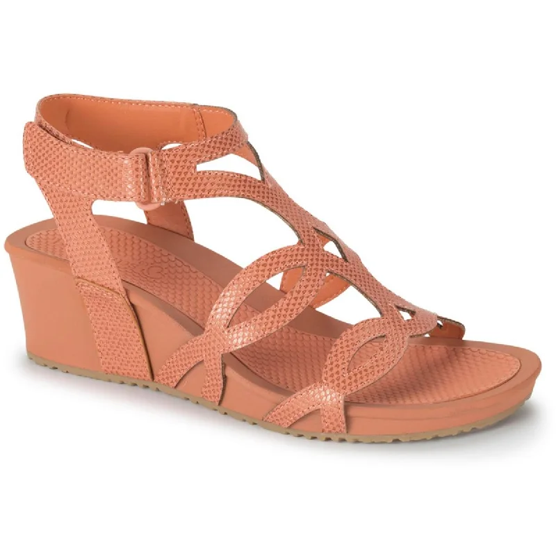 Baretraps Womens Raeanne Faux Leather Strappy Wedge Sandals Combat - Inspired Military Boot Look Baretraps Womens Raeanne Faux Leather Strappy Wedge Sandals Combat - Inspired Military Boot Look