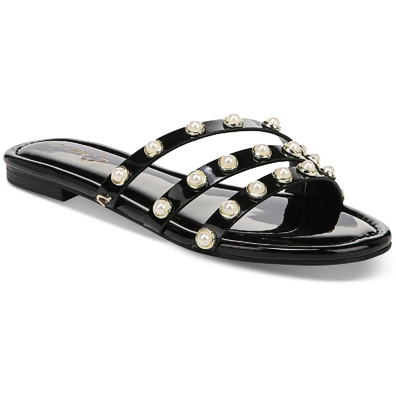 Circus by Sam Edelman Womens Cara Patent Slip-On Slide Sandals Wingtip Oxford Design Circus by Sam Edelman Womens Cara Patent Slip-On Slide Sandals Wingtip Oxford Design