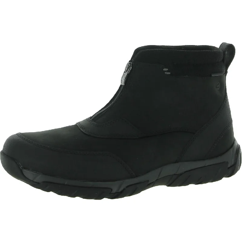 Clarks Mens Grove Leather Waterproof Ankle Boots Hemp - Material Shoe Style  