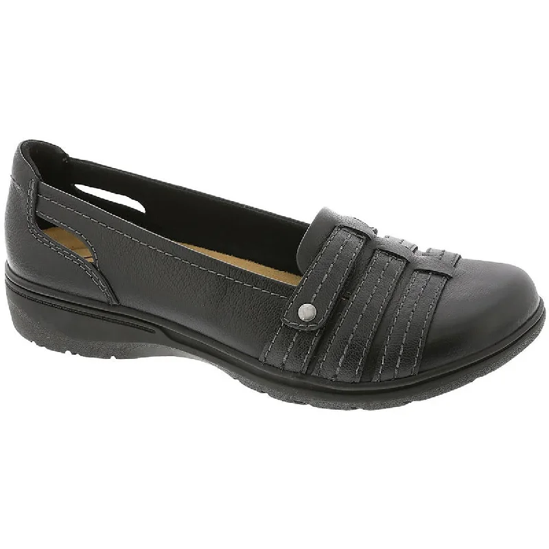 Clarks Womens Carleigh Eliza Embossed Adjustable Moccasins Zip - Up Boot Style  