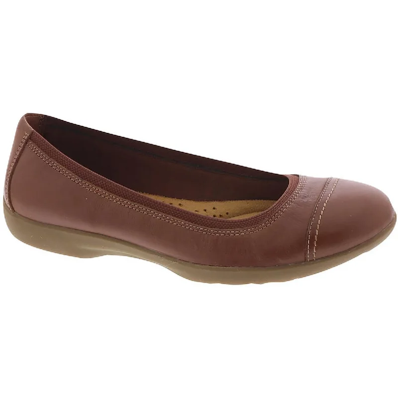 Clarks Womens Meadow Opal Leather Slip-On Ballet Flats Neon - Accent Sneaker Look  