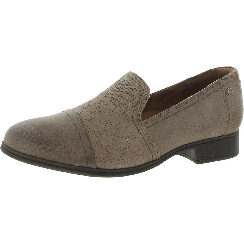 Cobb Hill Womens Crosbie Leather Slip-On Loafer Heels Loose - Fit Slipper Style  
