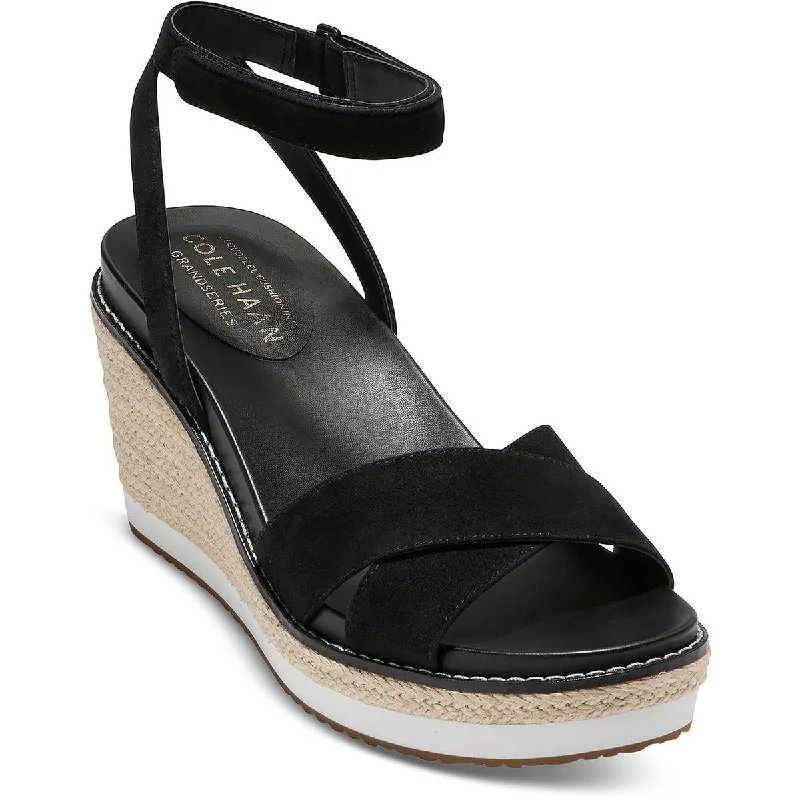 Cole Haan Womens Cloud Crisscross Suede Adjustable Wedge Sandals Desert Boot Utility Style Cole Haan Womens Cloud Crisscross Suede Adjustable Wedge Sandals Desert Boot Utility Style