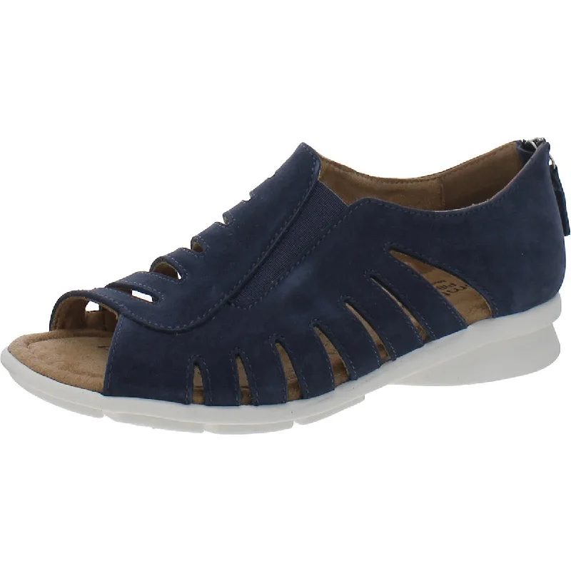 Comfortiva Womens Suede Zipper Gladiator Sandals Distressed Leather Shoe Style  