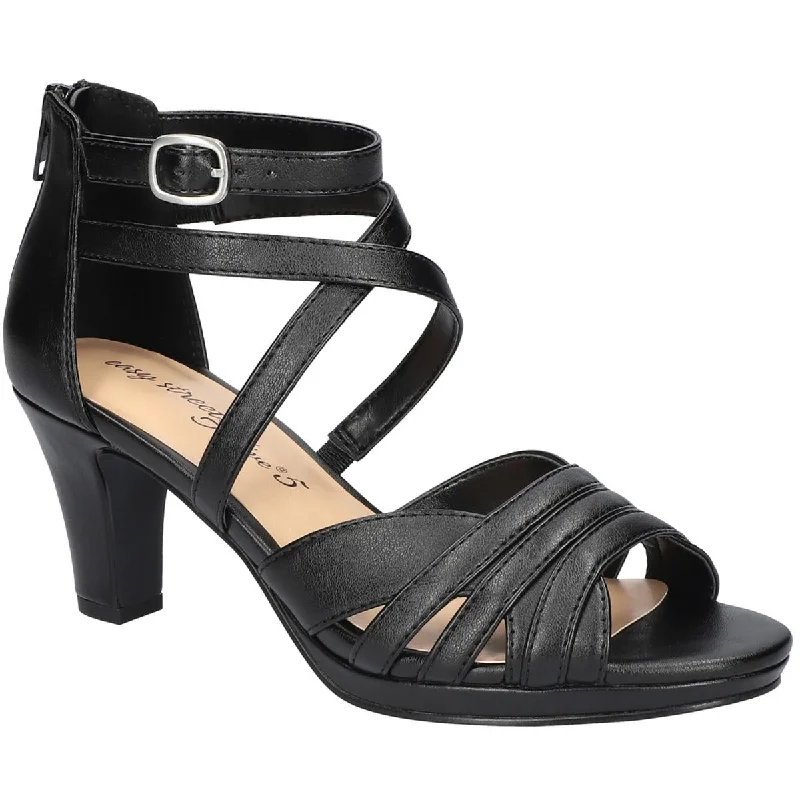 Easy Street Womens Crissa Faux Leather Strappy Ankle Strap Tech - Inspired Sneaker Look Easy Street Womens Crissa Faux Leather Strappy Ankle Strap Tech - Inspired Sneaker Look