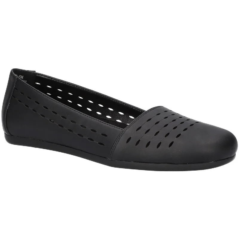 Easy Street Womens Isha Faux Leather Perforated Loafers Brogue Oxford Aesthetic 