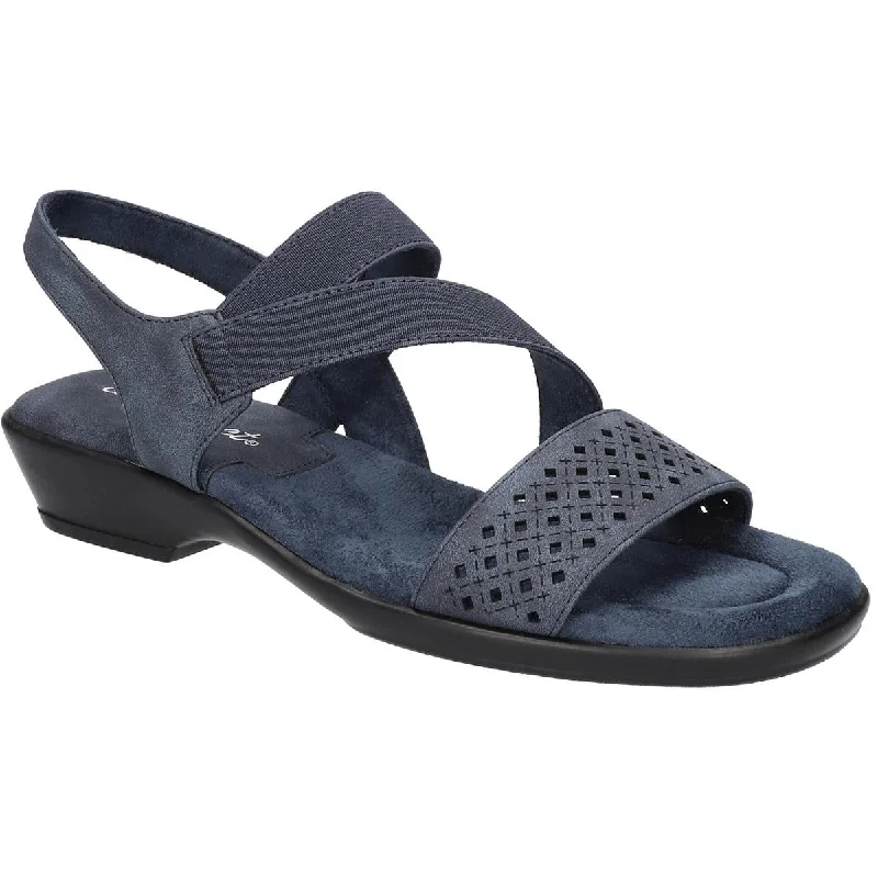 Easy Street Womens Ursina Faux Suede Perforated Slingback Sandals Sustainable Shoe Design  