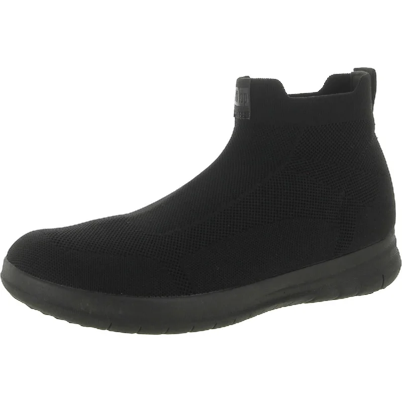 Fitflop Womens Pull On Comfort High-Top Sneakers Buckle -