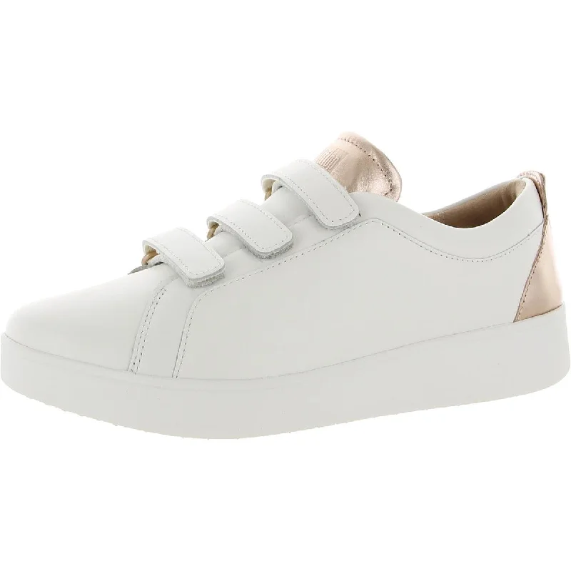 Fitflop Womens Rally Metallic Back Leather Casual Athletic and Training Shoes Athleisure Derby Style  