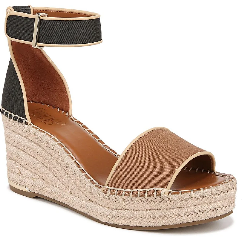 Franco Sarto Womens Clemens 5 Ankle Strap Espadrille Wedge Sandals Upcycled Shoe Look Franco Sarto Womens Clemens 5 Ankle Strap Espadrille Wedge Sandals Upcycled Shoe Look