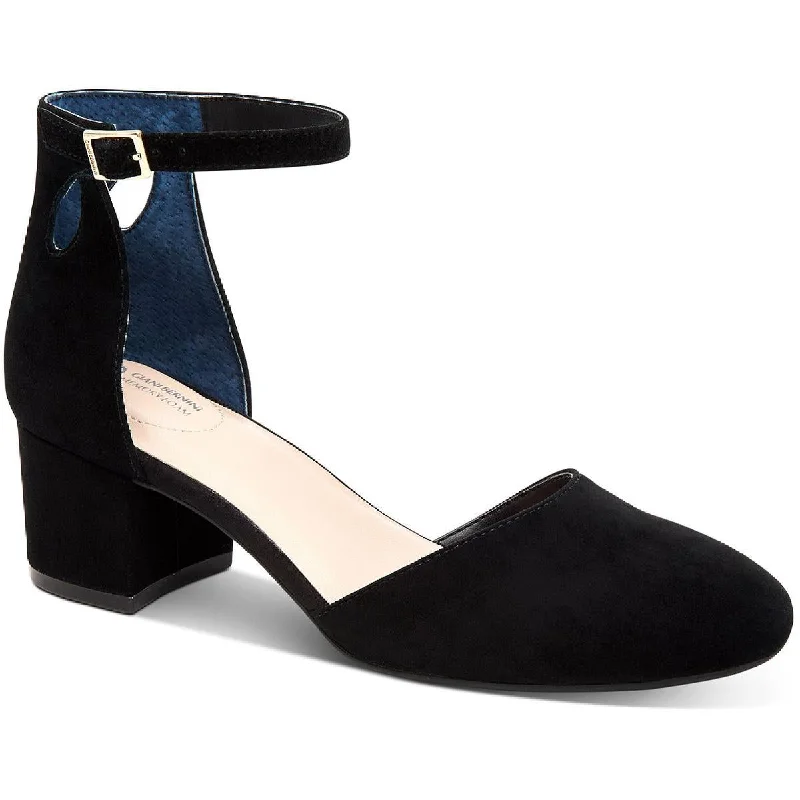Giani Bernini Womens Izzeel Adjustable Ankle Strap Block Heels Suede Desert Boot 