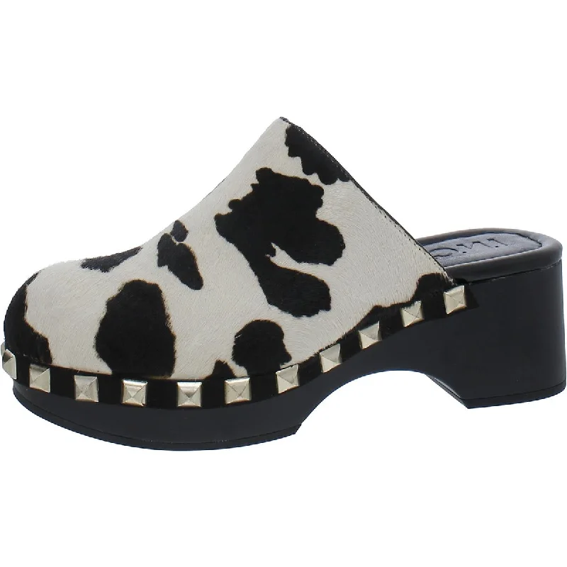 INC Womens Calf Hair Pony Hair Clogs Moccasin Soft - Sole Style  