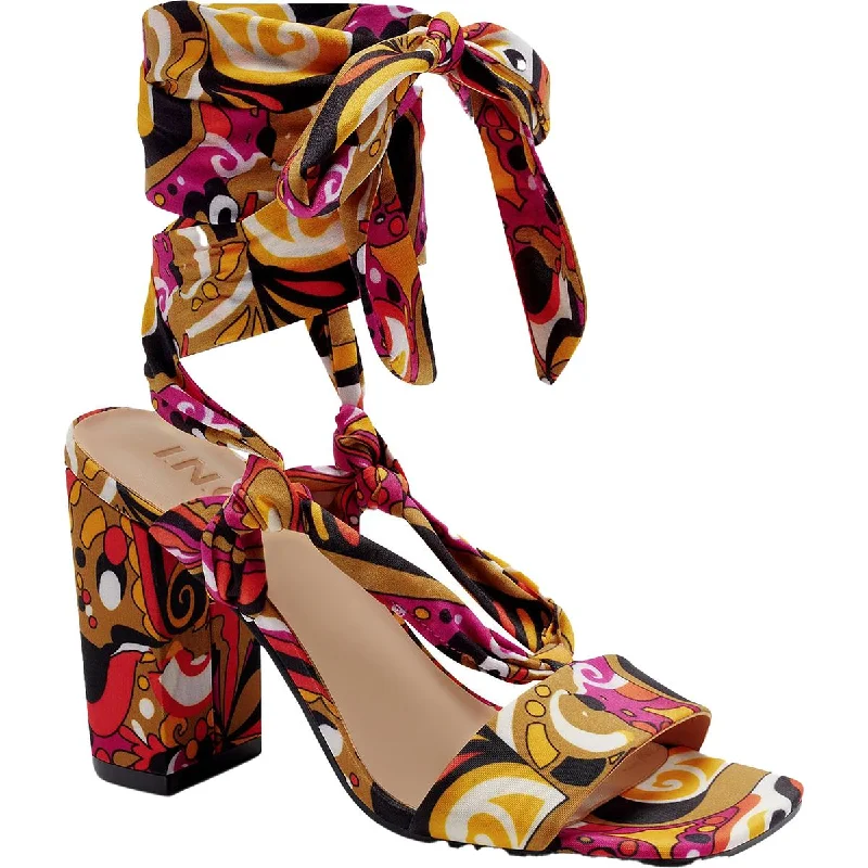INC Womens Laeelia Strappy Square Toe Block Heels Bespoke Shoe Aesthetic 