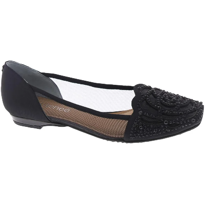 J. Renee Womens Pariella Square Toe Ballet Flats Tailored Oxford Style 
