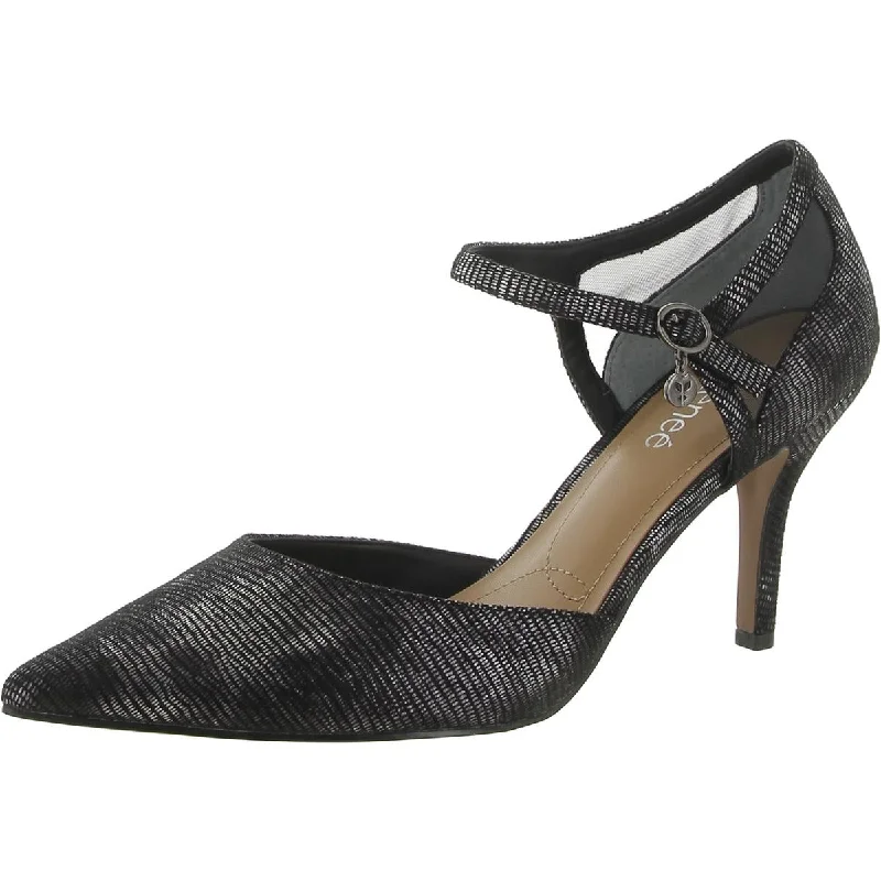 J. Renee Womens Pointed Toe Dressy Ankle Strap Bespoke Shoe Aesthetic 