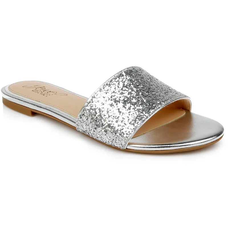 Jewel Badgley Mischka Womens Dillian Flat Slip On Dressy Slide Sandals Sustainable Shoe Design Jewel Badgley Mischka Womens Dillian Flat Slip On Dressy Slide Sandals Sustainable Shoe Design